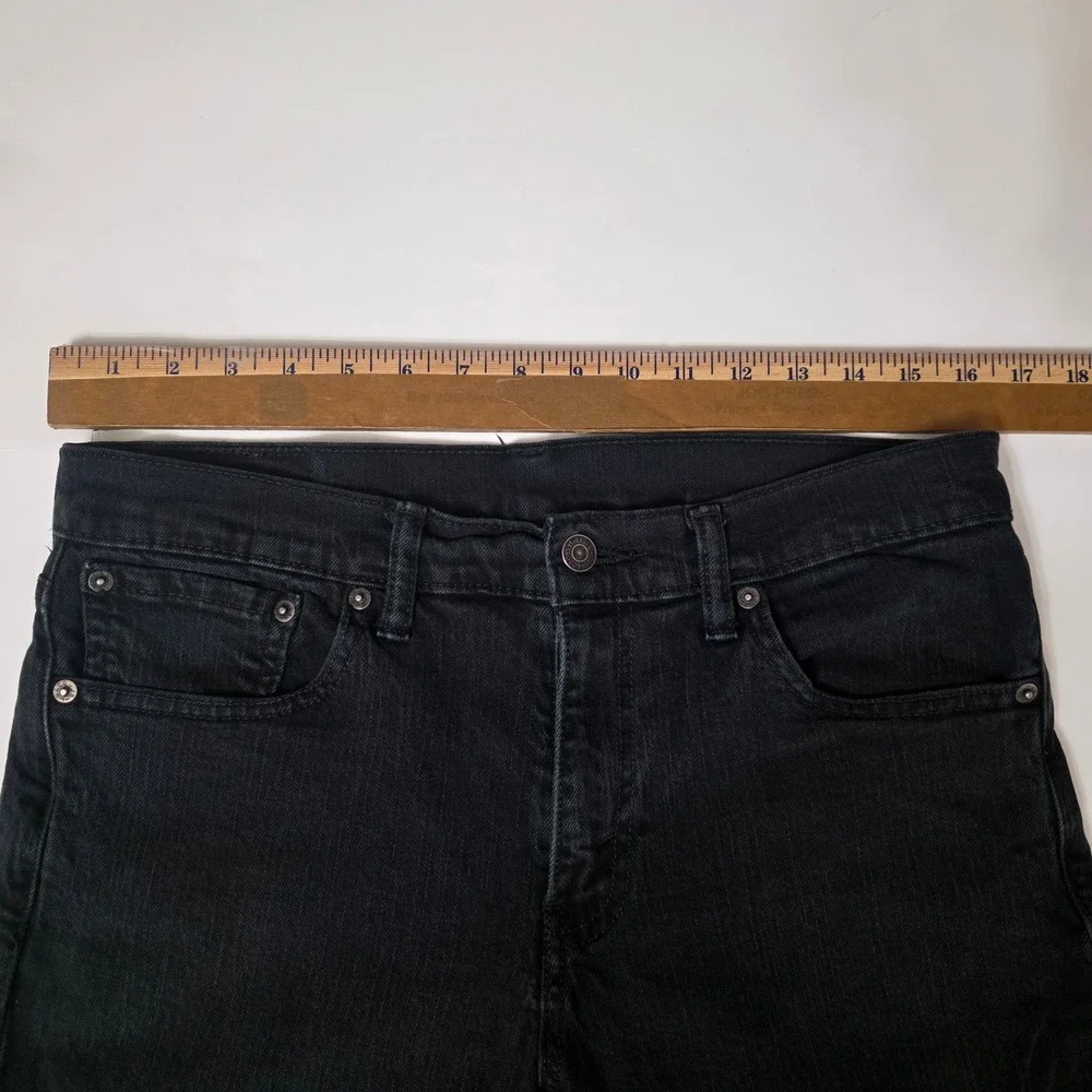 Levis 511 Slim Fit Jeans Mens 32x30 Black Denim Straight Leg Casual 511-0168